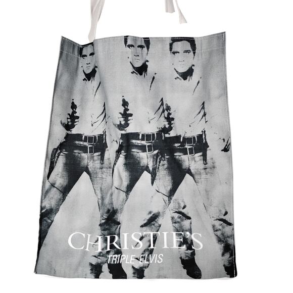Loop NYC 2014 Andy Warhol Triple Elvis and Four Marlons Christie's Canvas Tote - Picture 1 of 6
